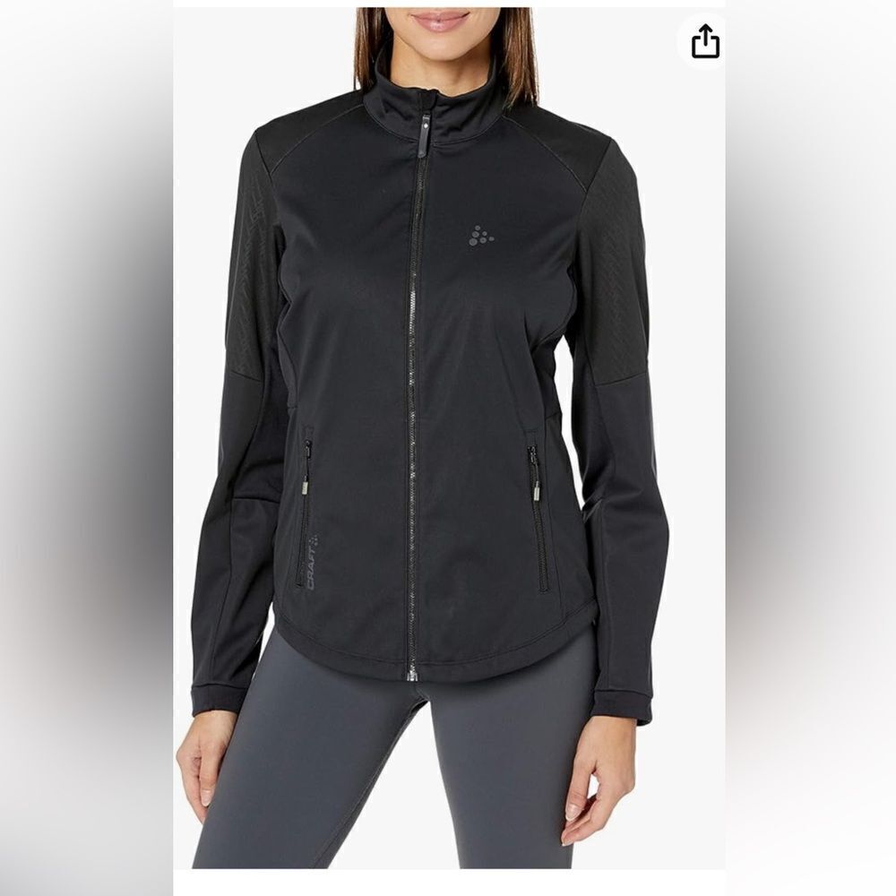 CRAFT  Women's Warm Training Wind & Waterproof Jacket Sz M, black